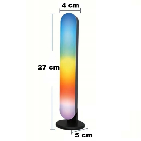 Set 2 lampi LED RGB, 12 culori, 4 moduri de iluminare, montare verticala sau orizontala, alimentare USB, telecomanda inclusa, 26.5 x 4.1 x 3.5 cm, negre – iluminare moderna, dinamica si personalizata  [14]