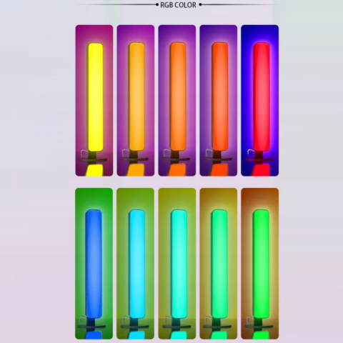 Set 2 lampi LED RGB, 12 culori, 4 moduri de iluminare, montare verticala sau orizontala, alimentare USB, telecomanda inclusa, 26.5 x 4.1 x 3.5 cm, negre – iluminare moderna, dinamica si personalizata  [12]