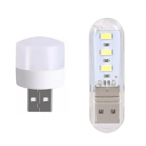 Iluminat LED - Set 2 Lămpi Mini LED USB – Lumină Albă Rece 6000K, 1W, Portabile pentru Laptop, Powerbank sau Auto