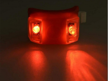 Set 2 lampi silicon pentru bicicleta LED, fata si spate - Alb/Rosu [8]
