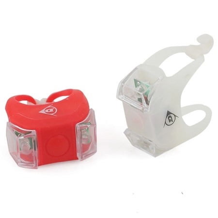 Ciclism - Set 2 lampi silicon pentru bicicleta LED, fata si spate - Alb/Rosu