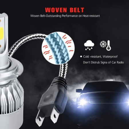 Set 2 becuri auto model C6, soclu H7, putere set 72W - 7600 lumeni [1]