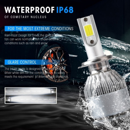 Set 2 becuri auto model C6, soclu H7, putere set 72W - 7600 lumeni [3]