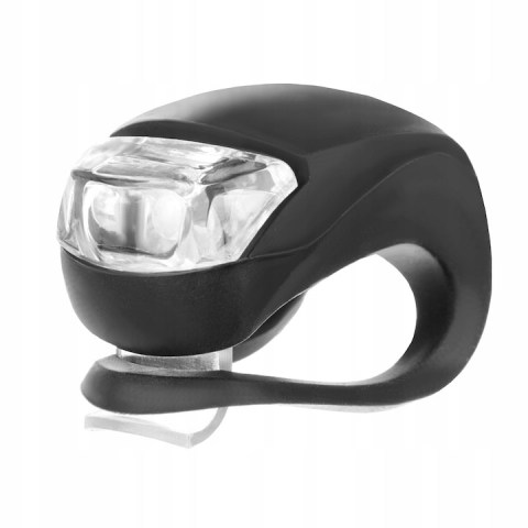 Set 2 lumini bicicleta, din silicon, lumina alba, 3 moduri de iluminare, impermeabile, prindere rapida cu clema, rezistente la praf si ploaie, negru [1]