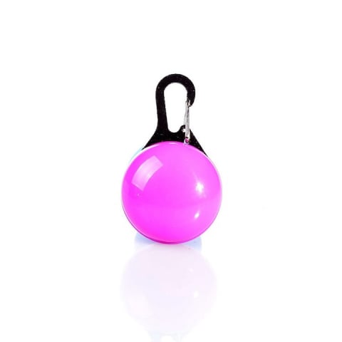 Set 2 lumini LED pentru zgarda caini, 2 moduri de iluminare, 3x3 cm, albastru, roz [2]
