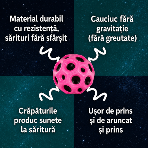 Set 2 mingi antistres roz 6 cm, jucarii senzoriale din poliuretan moale, modele saltarete pentru joaca, relaxare, stimulare tactila si exercitii pentru maini [4]