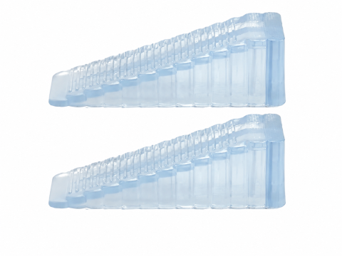 Set 2 opritoare pentru usa, transparente 9.5 x 4 x 2.8 cm, silicon antiderapant, pene universale pentru fixarea si blocarea usilor [1]