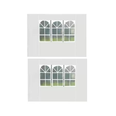 Pavilioane -   Set 2 pereti universali din polietilena, de pavilion cu fereastra, 295x195 cm - Alb