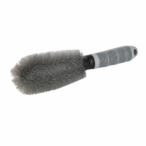 Set 2 perii pentru curatare jante auto, 25 cm, peri moi din polipropilena si nailon, maner ergonomic antiderapant, gri, pentru jante, anvelope si spatii greu accesibile [4]