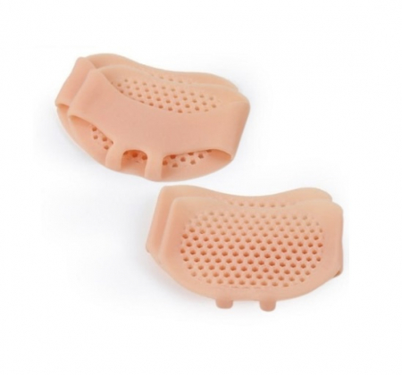 Ingrijire picioare - Set 2 pernute de protectie impotriva monturilor, pentru picior si degete, din silicon - Bej