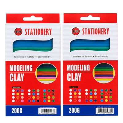 Set 2 plastiline multicolor 400 g, 20 batoane colorate, non-toxice pentru copii, modelaj, joaca educativa, creatii artistice, scoala si gradinita [3]