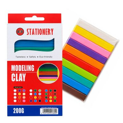 Set 2 plastiline multicolor 400 g, 20 batoane colorate, non-toxice pentru copii, modelaj, joaca educativa, creatii artistice, scoala si gradinita [4]
