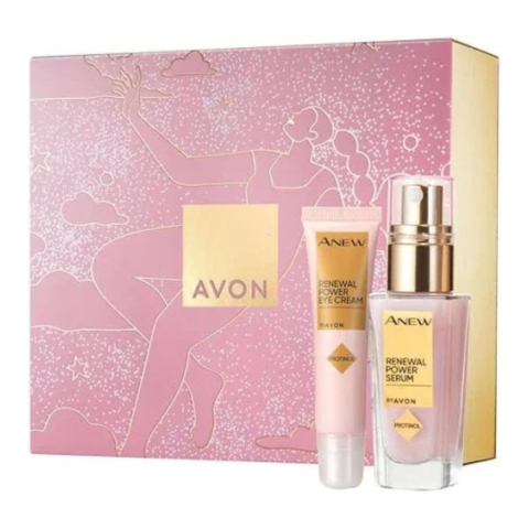 Ingrijire fata - Set 2 produse pentru ingrijirea tenului Avon Anew Power Couple Serum & Eye Set – ser si crema pentru ochi, anti-imbatranire, tehnologie Protinol, pentru toate tipurile de ten – zi si noapte