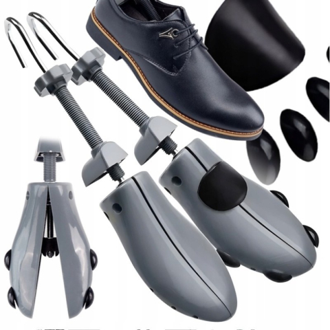 Set 2 sanuri, pentru largit si alungit incaltaminte, ABS/metal, marime 39-43, universale, reglabile, gri [5]