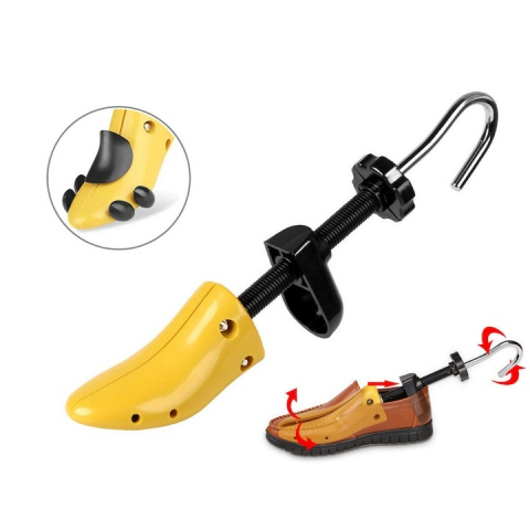 Set 2 sanuri pentru largit si alungit incaltaminte, universale, reglabile, plastic si metal, marime 40-47, galben/negru [10]