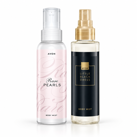 Parfumuri femei - Set 2 Spray-uri de Corp Little Black Dress si Rare Pearls, Avon