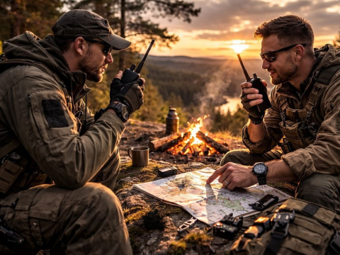 Set 2 statii radio portabile, 16 canale, raza de actiune pana la 8 km, frecventa 400-470 MHz, baterie 1500 mAh, casti si incarcatoare incluse, negru [4]