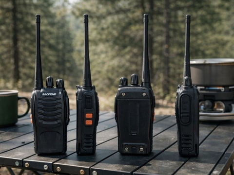 Set 2 statii radio portabile, 16 canale, raza de actiune pana la 8 km, frecventa 400-470 MHz, baterie 1500 mAh, casti si incarcatoare incluse, negru [10]