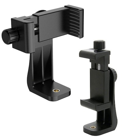 Echipamente vlogging - Set 2 suporti 360 grade cu menghina, 2x filet universal 1/4 pentru prindere pe trepied/monopied