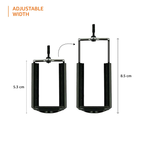 Set 2 suporturi telefon pentru trepied cu prindere 1/4 inch, clema reglabila pentru smartphone, montare orizontala si verticala [2]