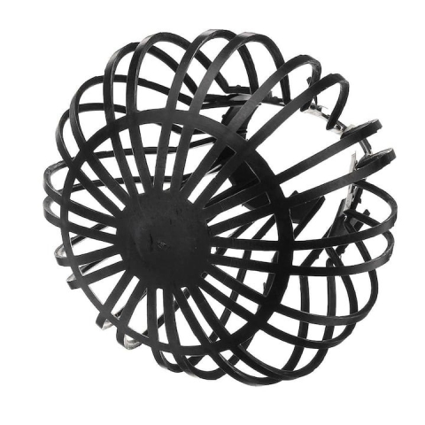 Set 2 x parafrunzar pentru scurgere jgheab, diametru 132 mm, plastic, negru [3]