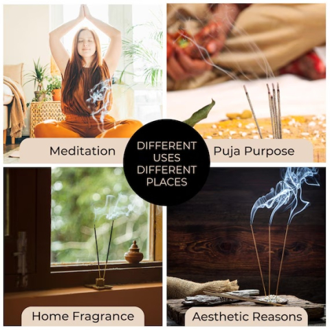 Set 20 betisoare parfumate Chandan, aroma lemnoasa pentru meditatie, fumigatie si parfumarea spatiilor interioare [5]