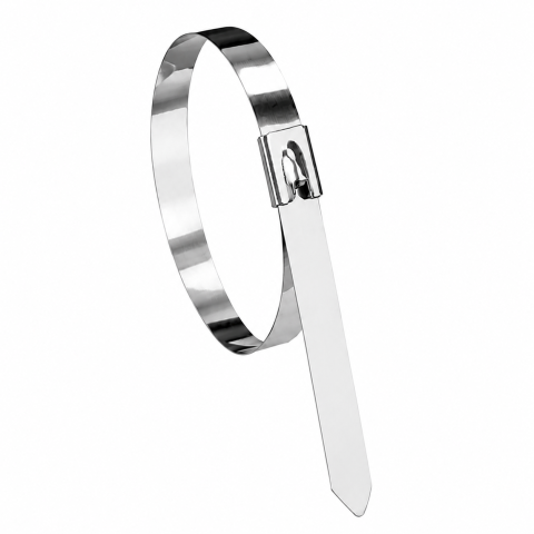 Set 20 bride metalice inox 250 mm, coliere autoblocante pentru fixarea cablurilor, conductelor si tevilor din otel inoxidabil [1]