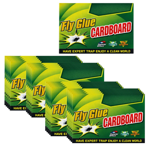 CASA & GRADINA - Set 20 capcane lipicioase, culoare verde, 18.2 x 12.5 cm, autoadezive, tip carte, fara miros, non-toxice, din carton, pentru capturarea insectelor si soarecilor