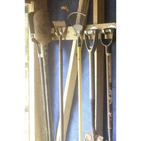 Set 20 carlige duble pentru unelte si scule, metalice, suporturi de perete pentru organizare atelier, gradina, garaj, 6.5 x 7 x 5.5 cm [14]