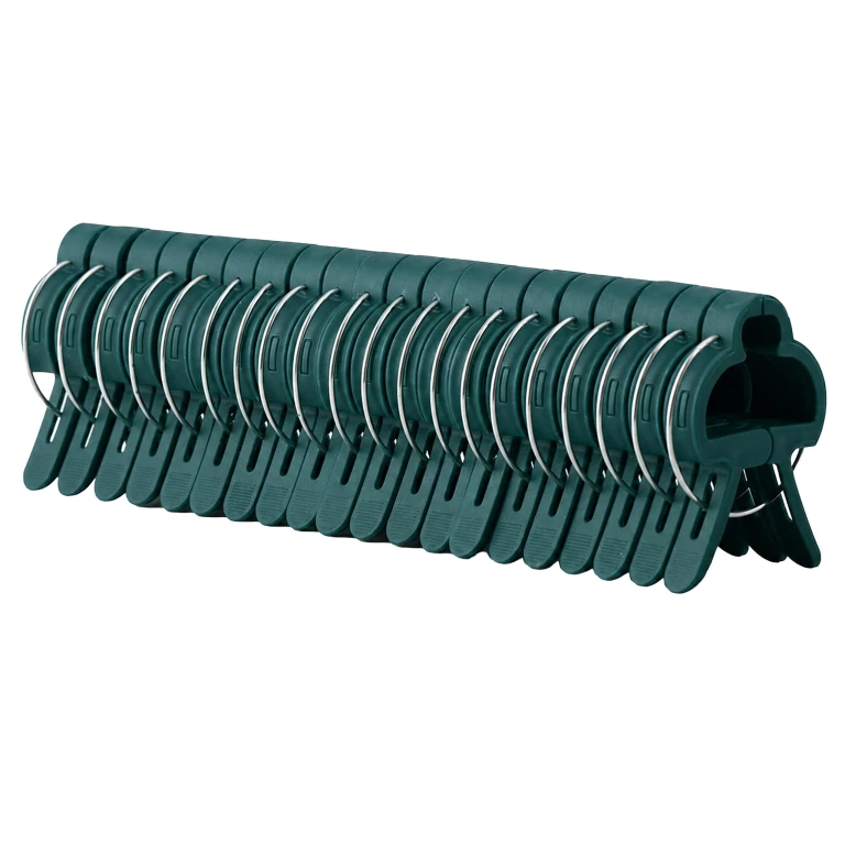 CASA & GRADINA - Set 20 cleme verzi 4,5 x 3 cm pentru fixarea plantelor, clipsuri reutilizabile cu arc metalic