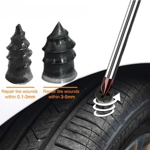 Set 20 dopuri, stifturi vulcanizare pentru anvelope, pana de cauciuc, 2 dimensiuni, 1.2x0.6 cm si 12x0.4 cm [2]