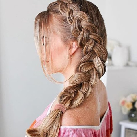 Set 20 elastice pentru par, culoare roz – material premium din elastan, rezistent, elastic si delicat cu parul [3]