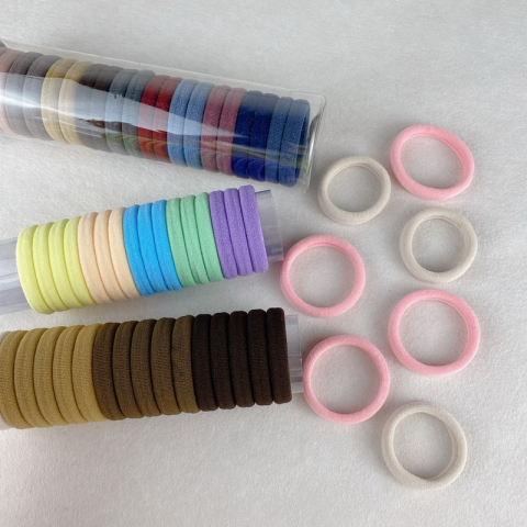 Set 20 elastice pentru par, culori inchise – material premium din elastan, rezistent, elastic si delicat cu parul [10]