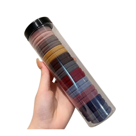 Set 20 elastice pentru par, culori inchise – material premium din elastan, rezistent, elastic si delicat cu parul [2]