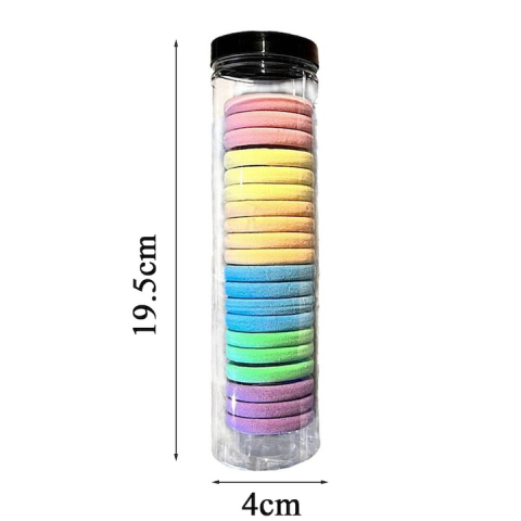 Set 20 elastice pentru par, culori roz – galben – portocaliu – bleu – verde menta – mov – material premium din elastan, rezistent, elastic si delicat cu parul [6]