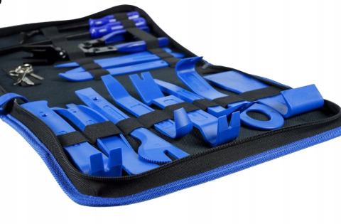 Set 20 extractoare pentru demontare tapiterie auto, clipsuri, ornamente si panouri, plastic si metal, cu husa pentru organizare [4]