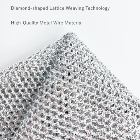 Set 20 lavete abrazive care nu zgarie, reutilizabile, pentru curatarea grasimii, murdariei si legumelor, uscare rapida, poliester, 20 x 20 cm, argintiu [6]