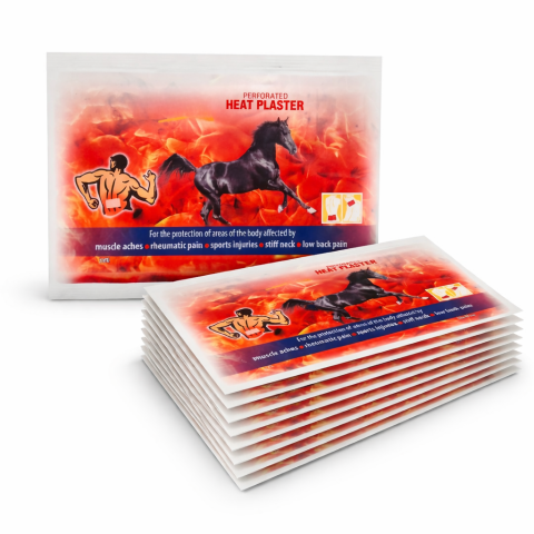 Set 20 plasturi termici cu efect de incalzire, confort si relaxare, utilizare externa, zona musculara si spate, 12x18 cm