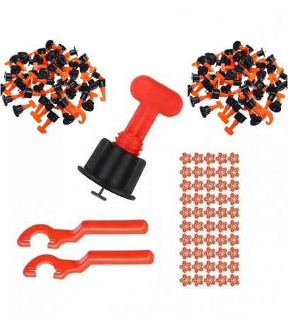 CASA & GRADINA - Set 200 tije refolosibile pentru gresie, 2 chei si 50 stele rost de la 1-3 mm
