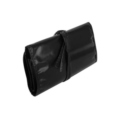 Set 24 pensule machiaj cu peri sintetici, gentuta depozitare, colectie completa pentru machiaj profesional, negru [7]