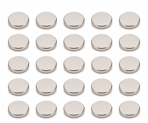 CASA & GRADINA - Set 25 magneti neodim disc N48 10x1.5 mm, magneti rotunzi puternici, fixare precisa, proiecte DIY si aplicatii tehnice