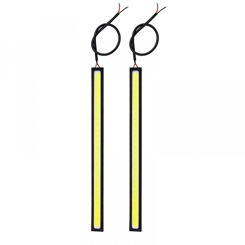 ARTICOLE AUTO - Set 2x Banda auto LED, lumini de zi, putere 12W, 28 LED, culoare alba 6500K, lungime 17 cm