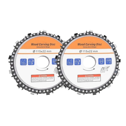 Diverse Unelte - Set 2x Disc cu lant pentru polizor unghiular 115 x 22, diametru 5