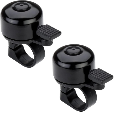 Ciclism - Set 2x Mini sonerie pentru bicicleta din aluminiu,diametru 34 mm - Negru