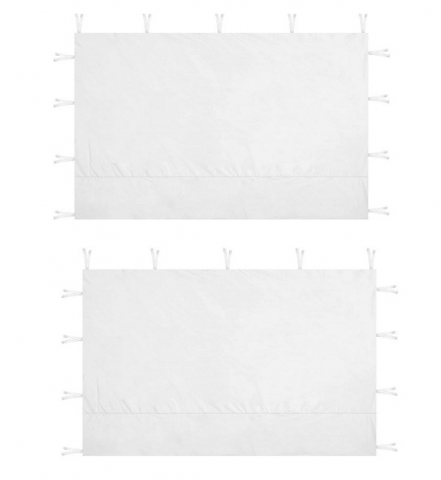 Pavilioane - Set 2x Perete universal de pavilion din polietilena, 295x195 cm - Alb