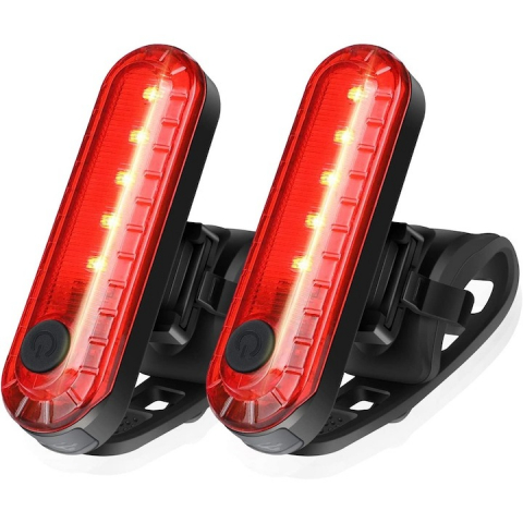 Faruri LED - Set 2x Stop universal pentru bicicleta, rezistent la apa, cablu de incarcare inclus