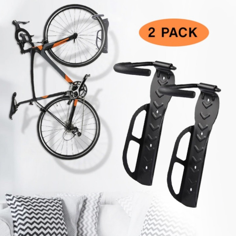 Set 2x suport universal din otel pentru biciclete, rezistent, anti zgarieturi - Negru [5]