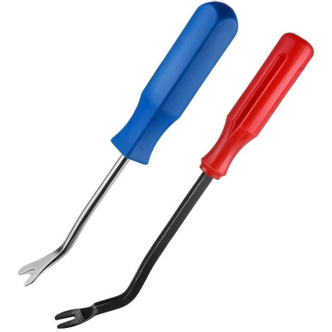 ARTICOLE AUTO - Set 2x Surubelnita universala, extractor metalic pentru clipsuri auto si diverse - Albastru, rosu