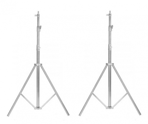 Trepiezi - Set 2x Trepied stativ foto cu filet universal 1/4 si 3/8, inaltime maxima 285 cm, rezistenta maxima 10 kg