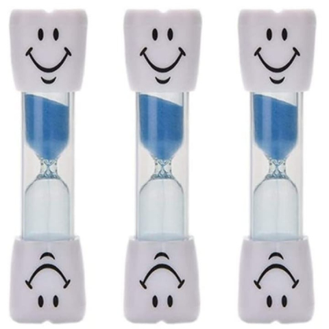 MAMA ȘI COPILUL - Set 3 clepsidre pentru perierea dintilor, 3 minute, 10 x 2.5 cm, albastru